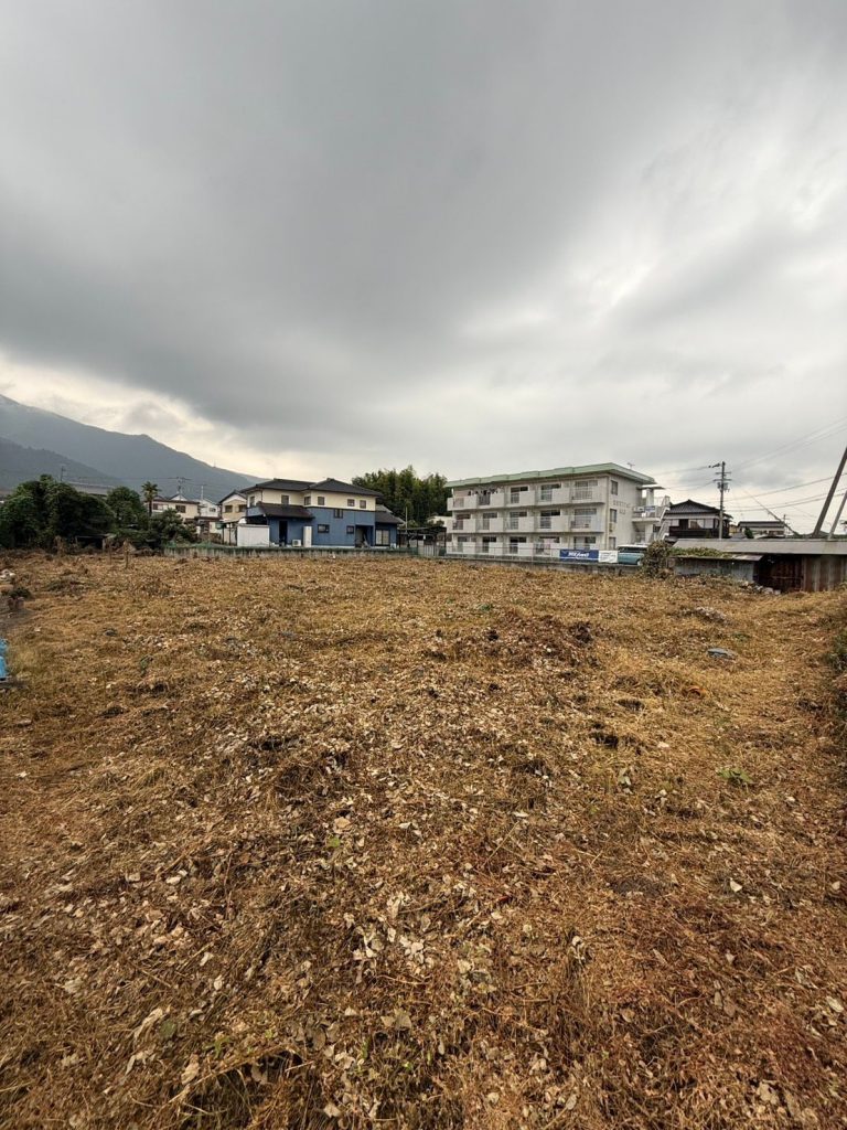 三軒町 除草剤散布後の空き地